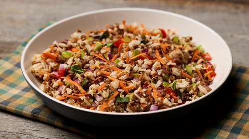 Σαλάτα με Φακές και Ρύζι