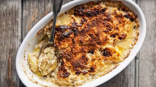 Σουφλέ με Πατάτες και Μελιτζάνες