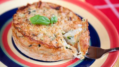 Σουφλέ με Κολοκυθάκια, Τυριά και Γιαούρτι