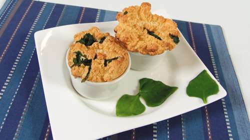 Σουφλέ με Σπανάκι, Ντομάτα και Φέτα