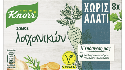 Νέοι κύβοι Knorr: Πλούσια γεύση χωρίς αλάτι