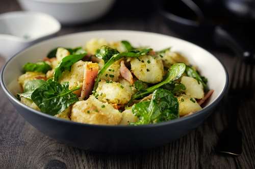 Πατάτες Γεμιστές με Σπανάκι