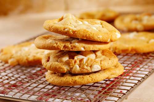 Μαλακά Μπισκότα με Λευκή Σοκολάτα