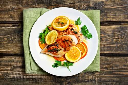 Κοτόπουλο με Χυμούς Φρούτων