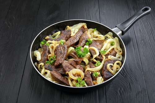 Τηγανιά Συκώτι με Γλυκές Πιπεριές