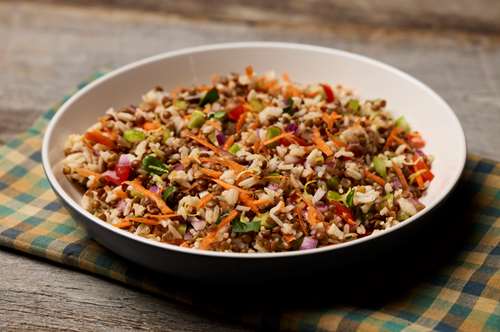 Σαλάτα με Φακές και Ρύζι