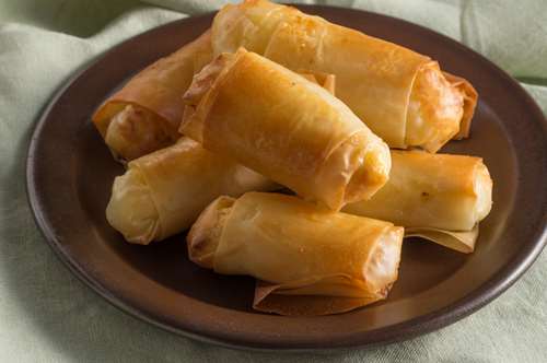 Ρολάκια με Φύλλο, Πατάτες και Ζαμπόν