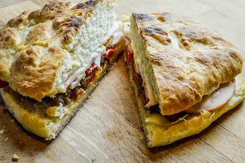 Φοκάτσια Σάντουιτς με Γαλοπούλα