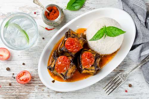 Κεφτεδάκια Διπλωτά με Μελιτζάνα