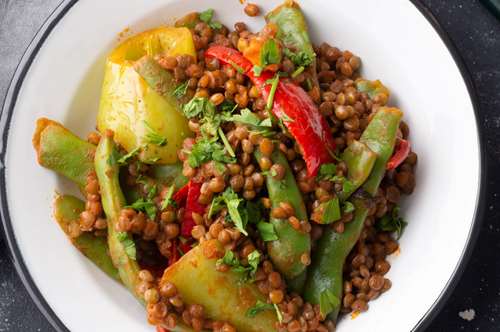 Φασολάκια με Φακές