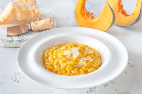 Ριζότο με Κίτρινη Κολοκύθα και Παρμεζάνα