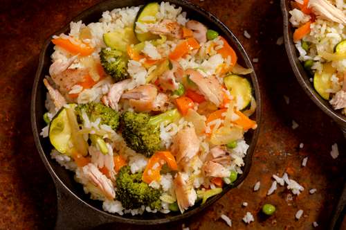 Κοτόπουλο με Μπρόκολο και Ρύζι