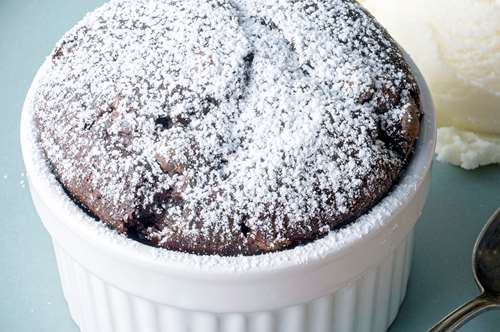 Διπλοσοκολατένιο Σουφλέ