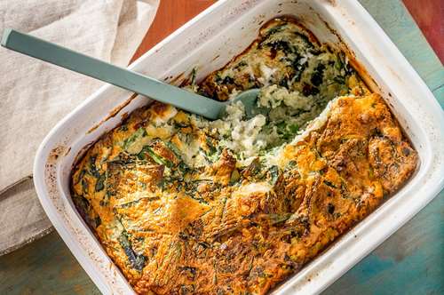 Σουφλέ με Πατάτες, Σπανάκι και Φέτα