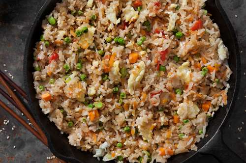 Ρύζι με Πιπεριές και Μανιτάρια