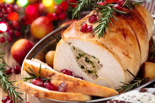 Ρολό Γαλοπούλας με Κάστανα