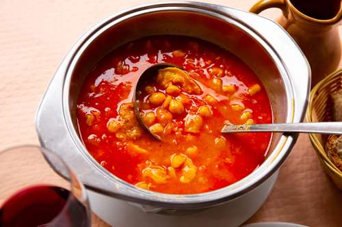 Κοκκινιστή Ρεβιθόσουπα με Ρύζι