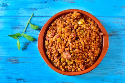 Φακές με Χοιρινό