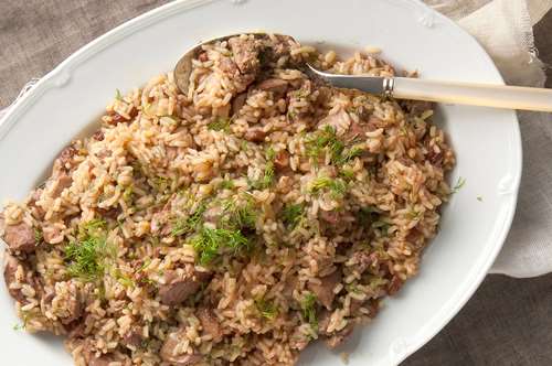 Ατζέμ Πιλάφι με Συκωτάκια Πουλιών