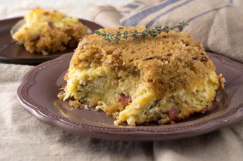 Κέικ Πατάτας με Σαλάμι