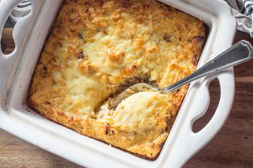 Σουφλέ με Μπακαλιάρο Παστό