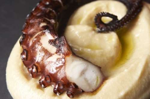 Φάβα με Μπαλσάμικο και Χταπόδι Ψητό