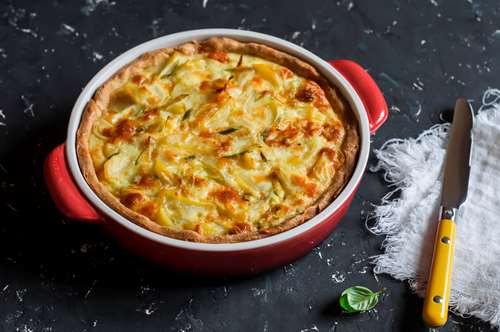 Τάρτα Κρεμμυδιού με Ξινομυζήθρα