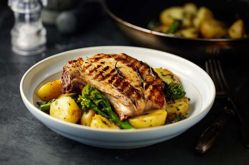 Χοιρινές Μπριζόλες με Αντίδια