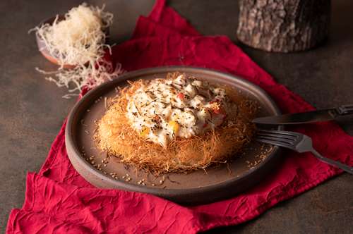 Κανταΐφόπιτα με Κιμά και Ξηρούς Καρπούς