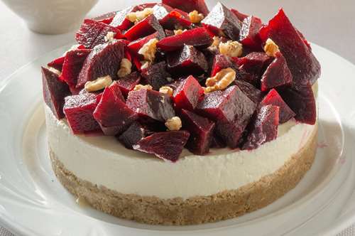 Κρύα Τάρτα με Παντζάρια και Φέτα