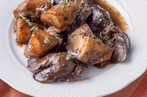 Συκωτάκια Κοτόπουλου με Κυδώνια