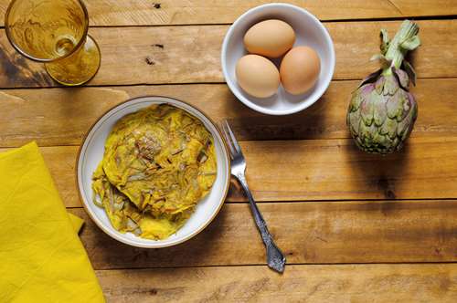 Ομελέτα με Αγκινάρες