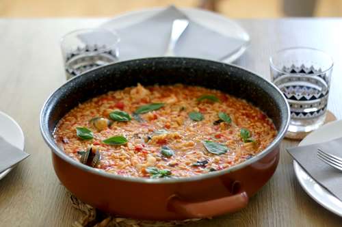 Γιουβέτσι με Θαλασσινά και Ούζο