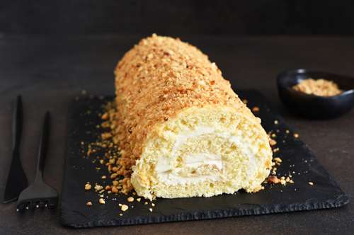 Παντεσπάνι Ρολό με Τυρί