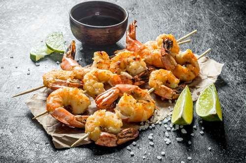 Γαρίδες Σουβλάκι