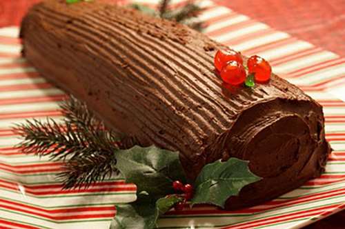 Κορμός με κρέμα μους πορτοκάλι και σοκολάτα