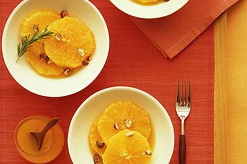 Φρουτοσαλάτα με μανταρίνια σε αρωματικό σιρόπι