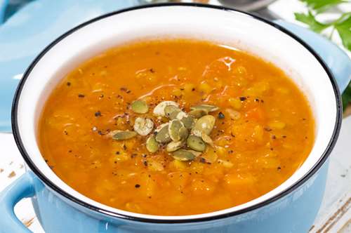Κολοκυθόσουπα με Κόκκινες Φακές