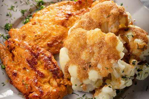 Κουνουπίδι με Κοτόπουλο και Φέτα