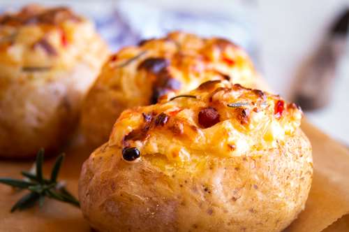 Πατάτες Γεμιστές με Πιπεριές