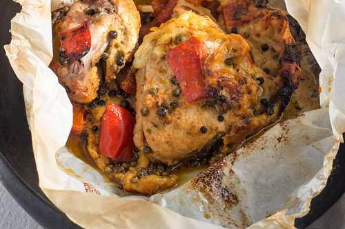 Κοτόπουλο με Μουστάρδα στη Λαδόκολλα