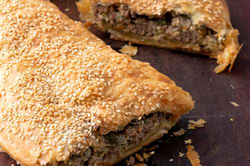 Κιμαδόπιτα Ρολό με Μελιτζάνες