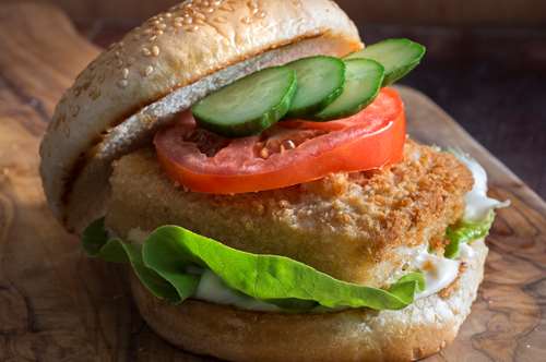 Burger με Φιλέτο Ψαριού
