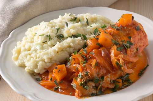 Κοτόπουλο με Χειμωνιάτικα Λαχανικά και Πουρέ Πατάτας