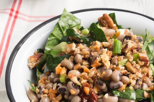 Φασόλια Σαλάτα με Σπανάκι