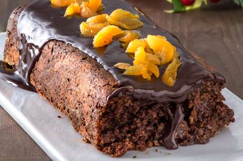 Χριστουγεννιάτικο Κέικ με Σοκολάτα και Ξερά Φρούτα