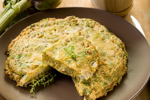 Ομελέτα με Αγκινάρες