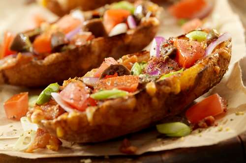 Πατάτες Γεμιστές με Αλλαντικά