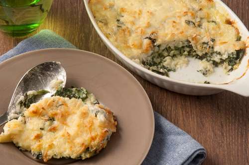 Σπανάκι με Ψωμί και Τυριά Ογκρατέν