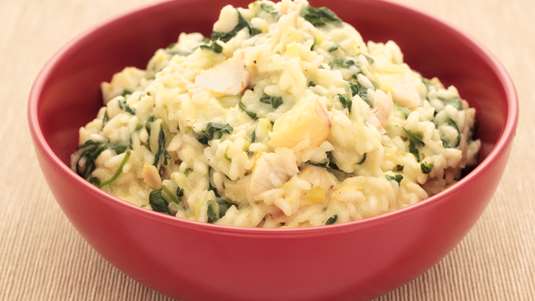 Πράσα, Ρύζι και Σουπιά